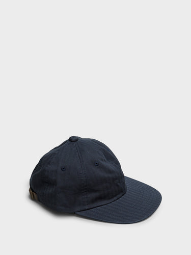 Beams Plus - 6 Panel Herringbone Cap in Navy