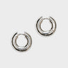 Anni Lu - The Big O Hoop Earring in Brass With Silver Finish