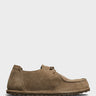 Birkenstock - Utti Lace Suede Leather Shoes in Gray Taupe