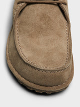Birkenstock - Utti Lace Suede Leather Shoes in Gray Taupe