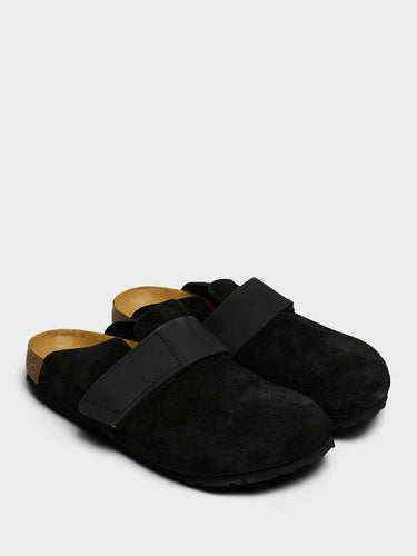 Birkenstock - Loma Nubuck Leather and Suede Sandals in Black