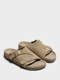 Birkenstock - Zürich Suede Narrow Sandals in Taupe