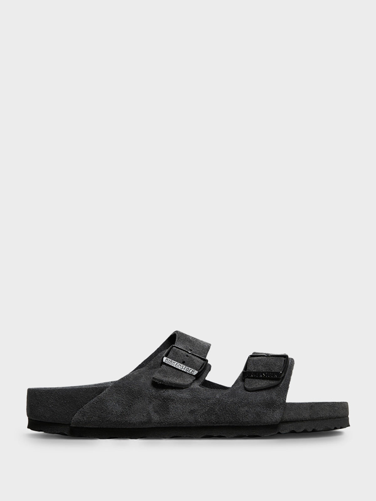 Birkenstock - Arizona Narrow Suede Sandals in Charcoal