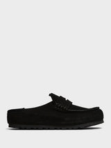 Birkenstock - Naples Narrow Wrapped Suede Leather Sandals in Black