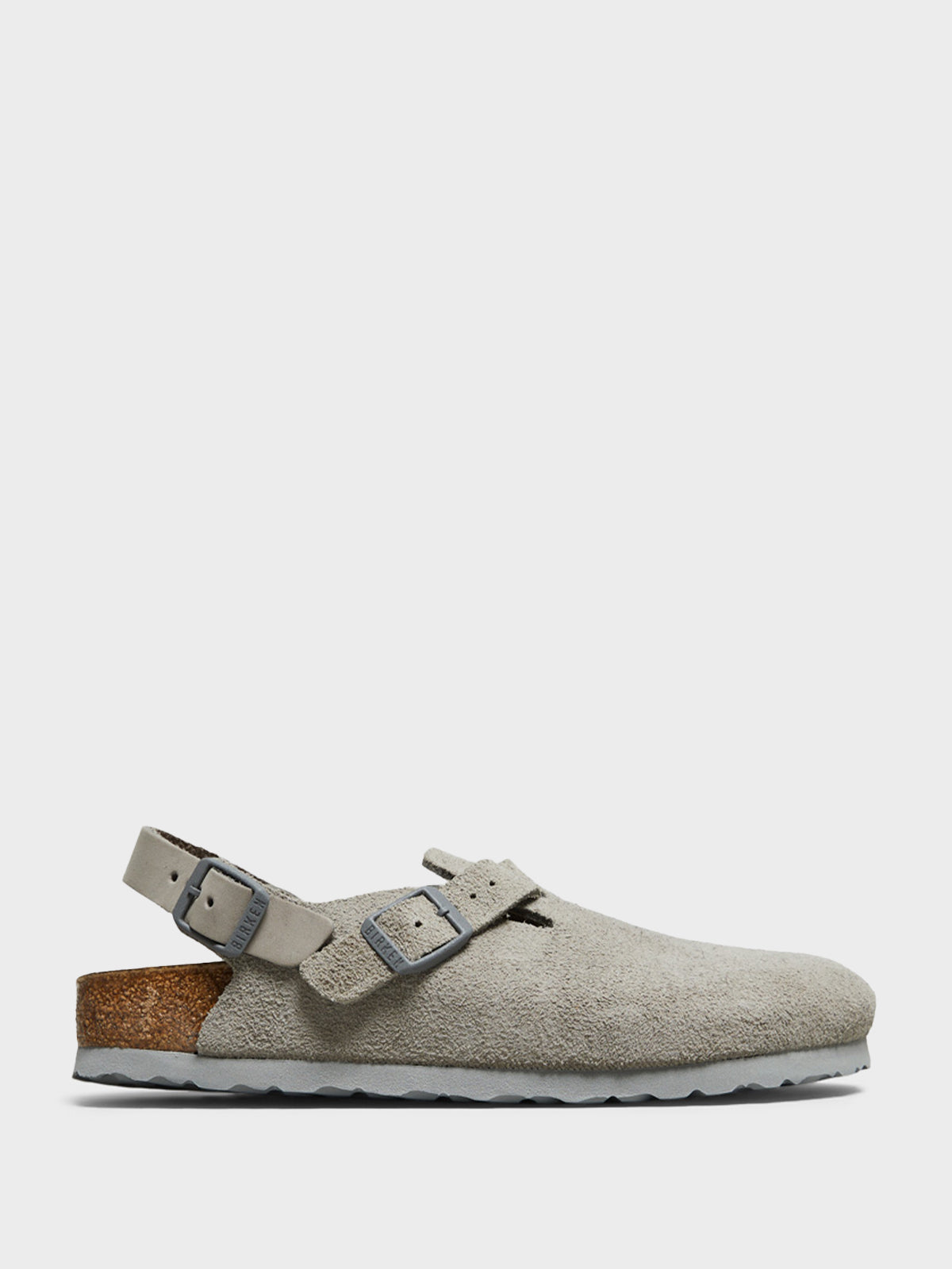 Birkenstock - Tokio Suede Leather Sandals in Stone Coin