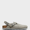 Birkenstock - Tokio Suede Leather Sandals in Stone Coin