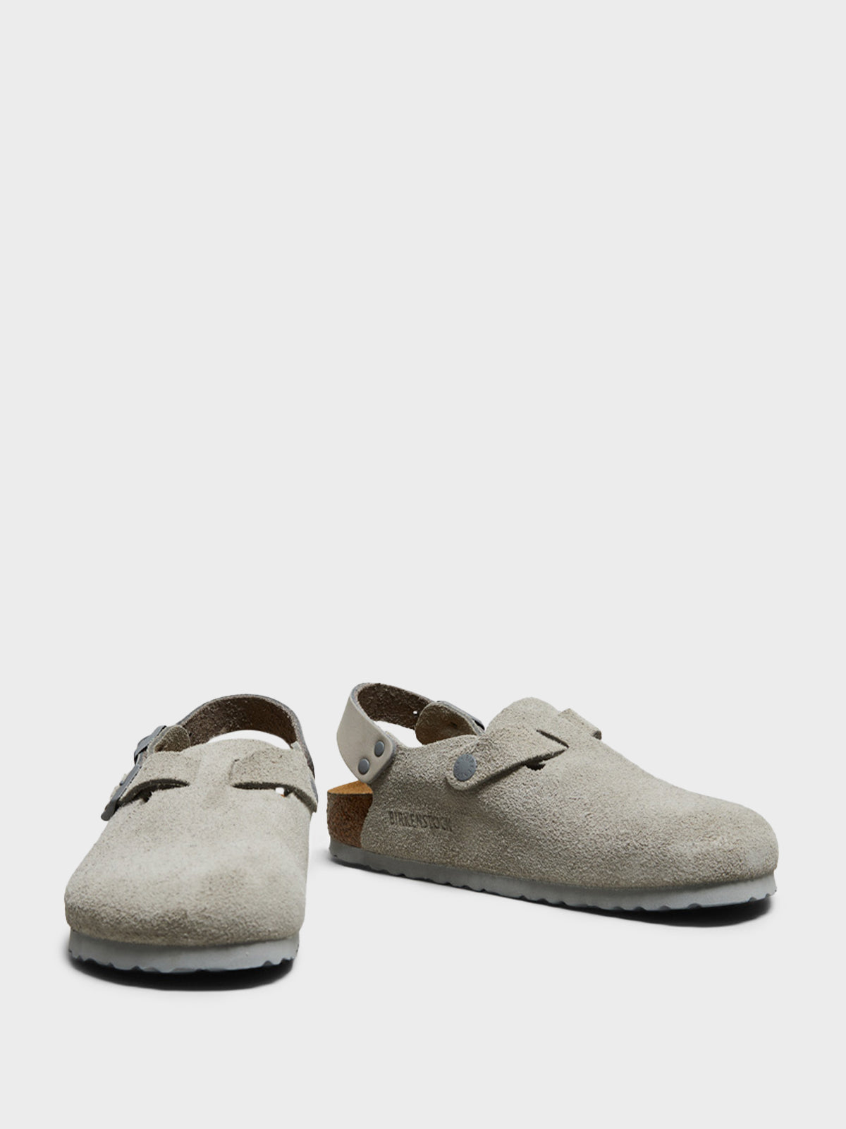 Birkenstock - Tokio Suede Leather Sandals in Stone Coin