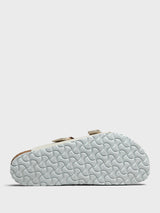 Birkenstock - Zürich Suede and Canvas Sandals in Eggshell