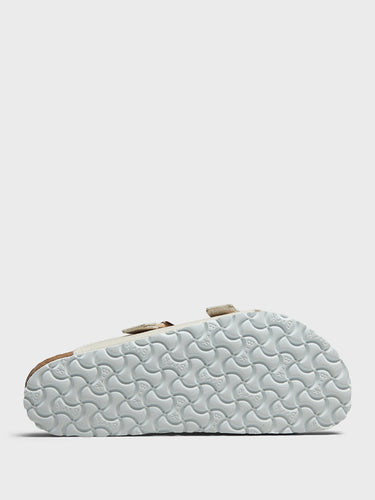 Birkenstock - Zürich Suede and Canvas Sandals in Eggshell