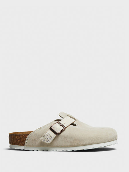 Birkenstock Unisex Boston Suede Clogs with Soft Footbed