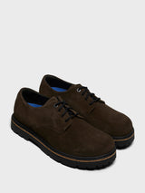 Birkenstock - Highwood Lace Low Suede Leather Shoes in Mocca