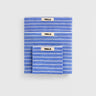 Tekla - Terry Towel in Clear Blue Stripes