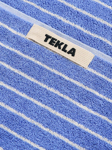 Tekla - Terry Towel in Clear Blue Stripes