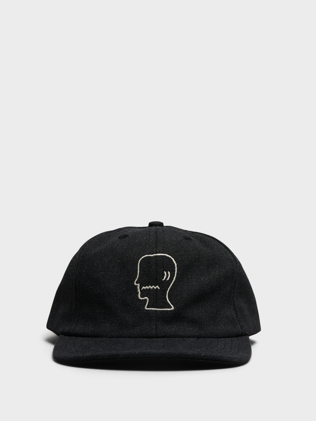 Brain Dead - Washed Twill Logohead Hat in Black