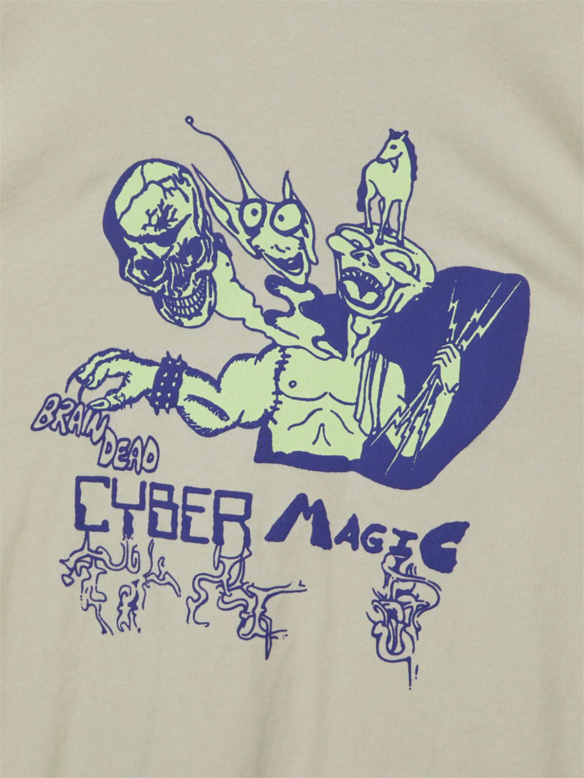 Brain Dead - Cyber Magic T-Shirt in Oatmeal