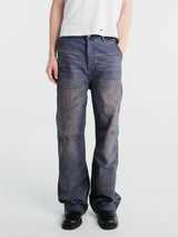 Calm. - Chore Pants in Navy Mud Wash