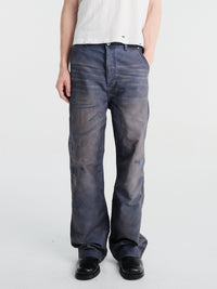 Calm. - Chore Pants in Navy Mud Wash