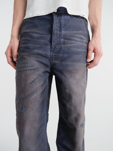 Calm. - Chore Pants in Navy Mud Wash