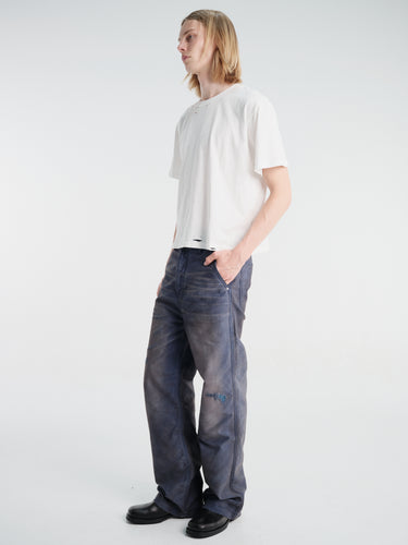 Calm. - Chore Pants in Navy Mud Wash