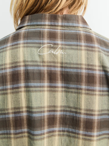 Calm. - Shirt in Green, Blue & Brown