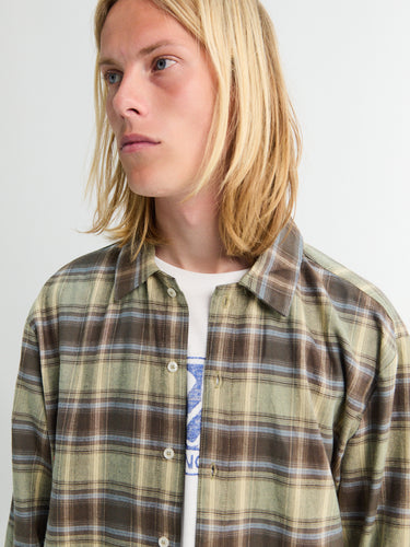 Calm. - Shirt in Green, Blue & Brown