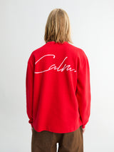 Calm. - Waffle T-shirt in Red