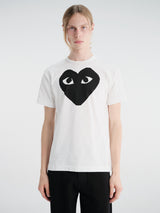Comme des Garçons PLAY - Black Heart T-Shirt in White