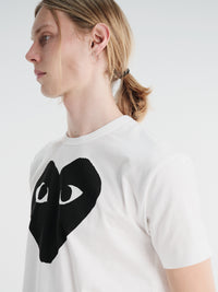Comme des Garçons PLAY - Black Heart T-Shirt in White