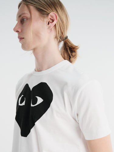 Comme des Garçons PLAY - Black Heart T-Shirt in White
