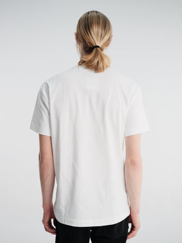 Comme des Garçons PLAY - Pink Emblem T-Shirt in White