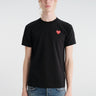 Comme des Garçons PLAY - Red Heart T-Shirt in Black