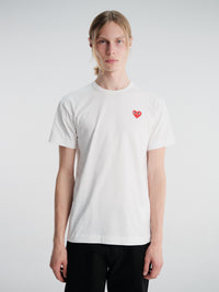 Comme des Garçons PLAY - Red Heart T-Shirt in White
