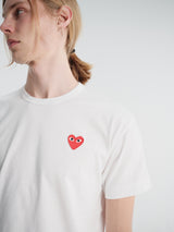 Comme des Garçons PLAY - Red Heart T-Shirt in White