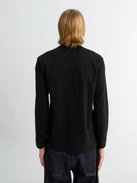 Comme des Garçons PLAY - Red Heart Longsleeved T-Shirt in Black