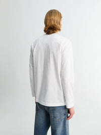 Comme des Garçons PLAY - Red Heart Longsleeved T-Shirt in White