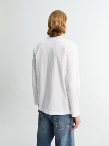 Comme des Garçons PLAY - Red Heart Longsleeved T-Shirt in White