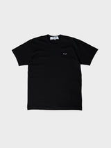 Comme des Garçons PLAY - U T-Shirt Knit With Black Heart in Black