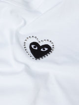 Comme des Garçons PLAY - T-SHIRT EMBLEM X METALSTONE in White and Black