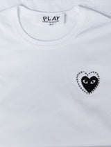 Comme des Garçons PLAY - T-SHIRT EMBLEM X METALSTONE in White and Black