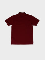 Comme des Garçons PLAY - U T-Shirt Red Emblem Knit in Burgundy