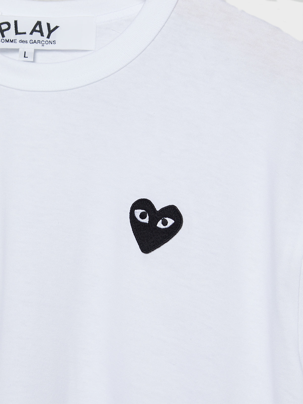 Comme des Garçons PLAY - Black Heart T-Shirt in White