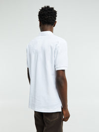 Comme des Garçons PLAY - U T-Shirt Red Emblem Knit in White