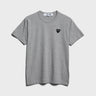 Comme des Garçons PLAY - T-Shirt With Black Emblem in Grey