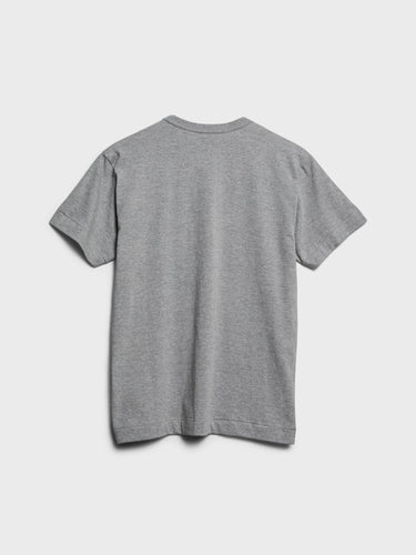 Comme des Garçons PLAY - T-Shirt With Black Emblem in Grey