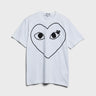 Comme des Garçons PLAY - T-Shirt With Black Emblem in White