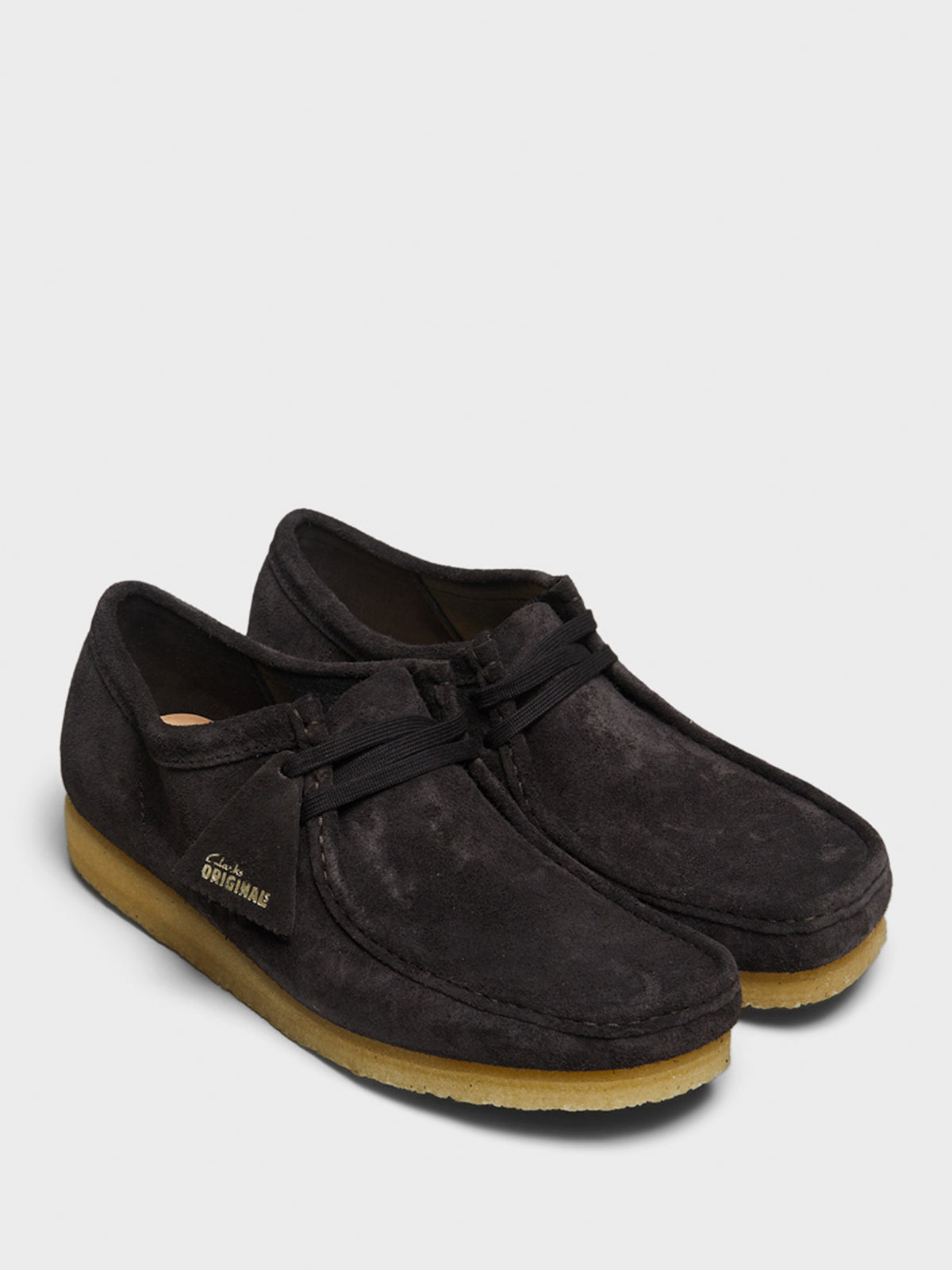 Clarks - Wallabee Shoes in Brown Slate Suede