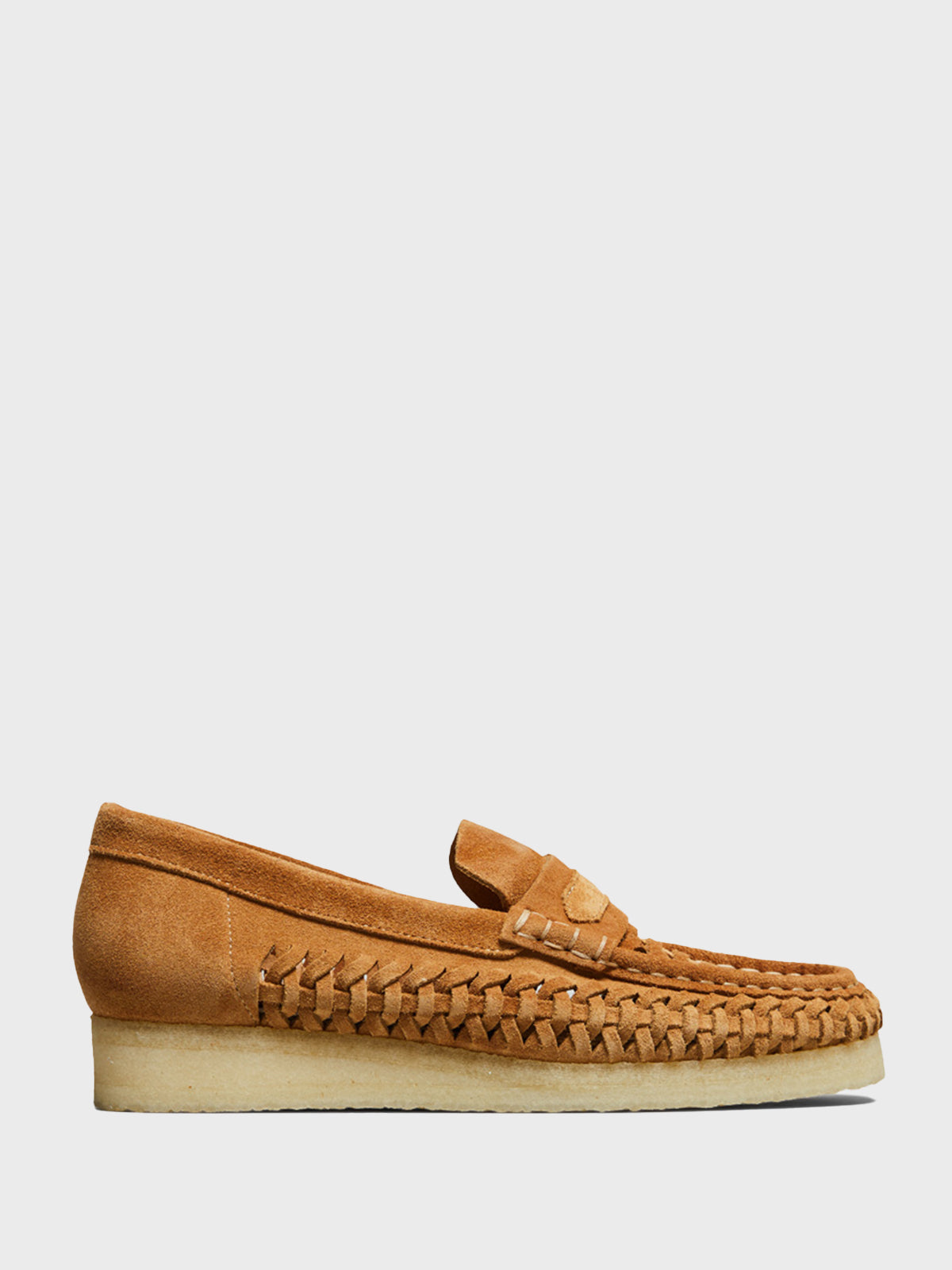 Clarks - Wallaloafer Weave Shoes in Tan Suede