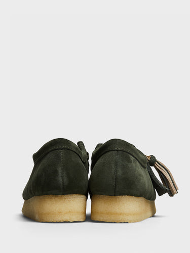 Clarks - Women's Wallabee Shoes in Forest Green Suede