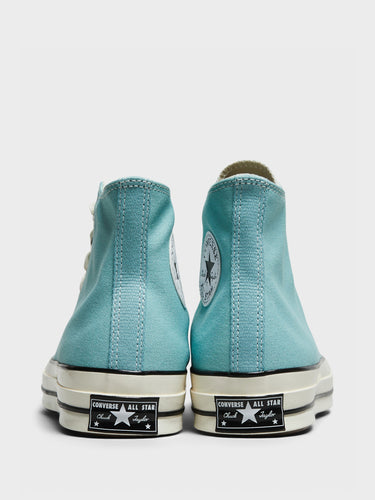 Converse - Chuck 70 High Top Canvas Sneakers in Vernal Pool, Egret and Black