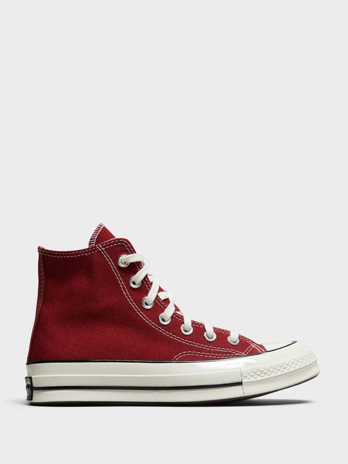 Converse - Chuck 70 High Top Canvas Sneakers in Park Red, Egret and Black